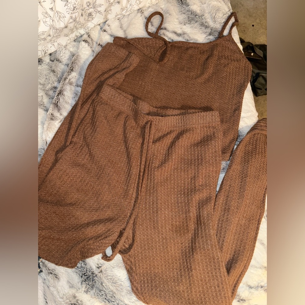 2pc shein crop top pajamas